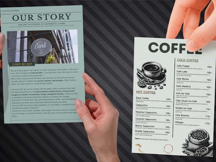 Cover image for Conti by SGF Menu Design