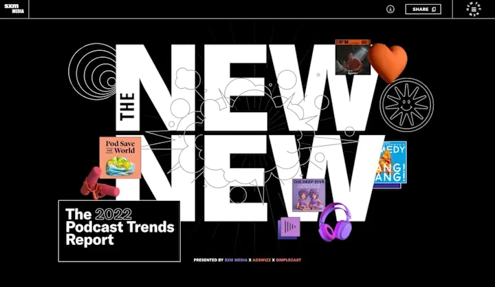 Cover image for The 2022 Podcast Trends Report by SiriusXM | Web Development