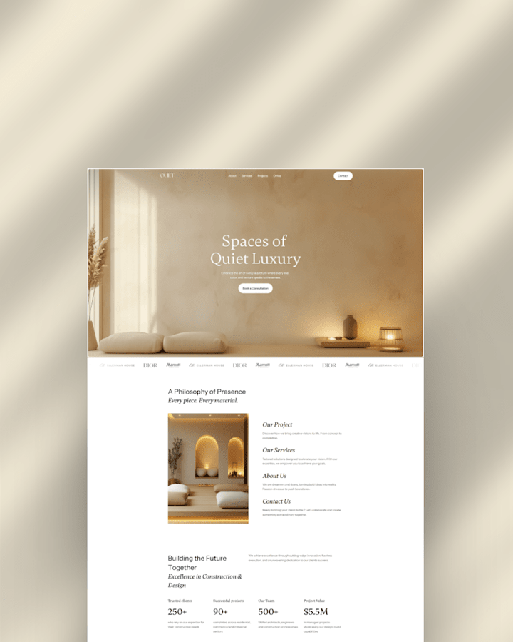 Cover image for Quiet : Responsive Minimal Website Template For Framer
