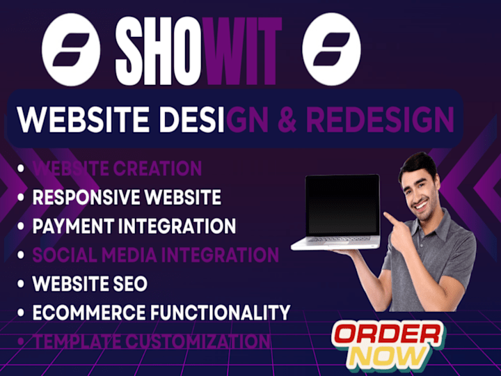Cover image for I will do showit website design redesign template customization