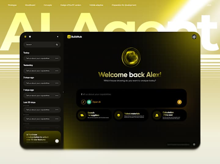 Cover image for AI BuildHub® – SaaS /  AI platform Chatbot & UI/UX Design