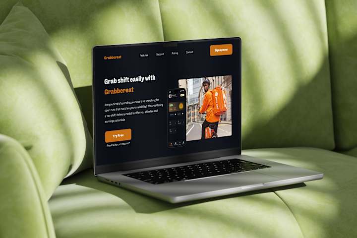 Cover image for GrabberEat – Web App & Landing Page Redesign