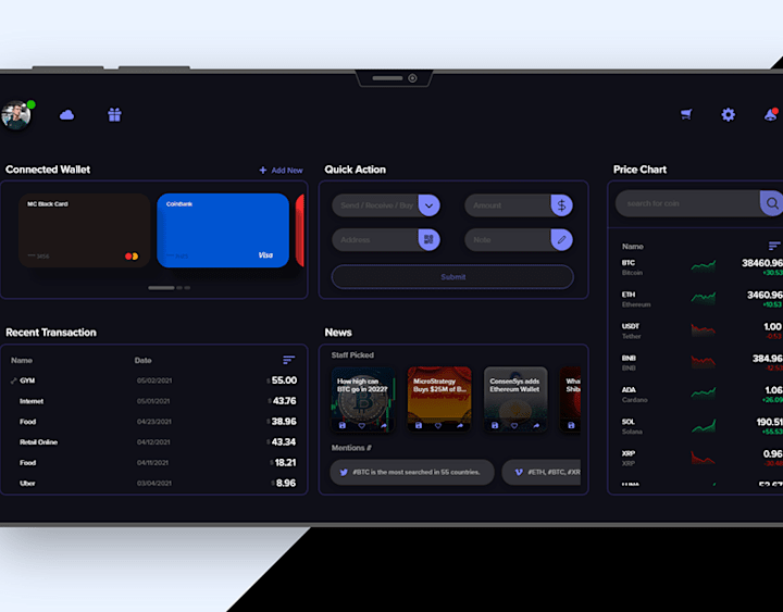 Cover image for Crypto Dashboard Prototype