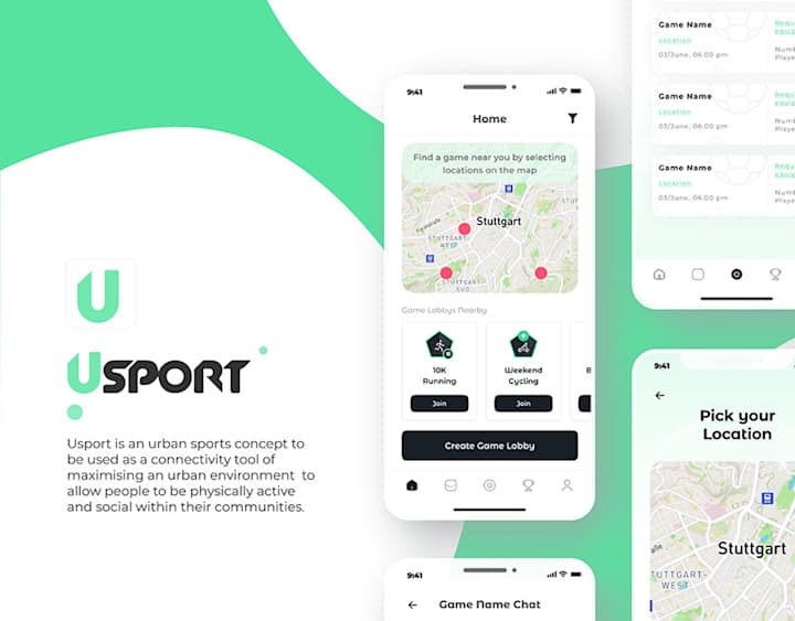 Cover image for Usport Brand Identity and UI Design