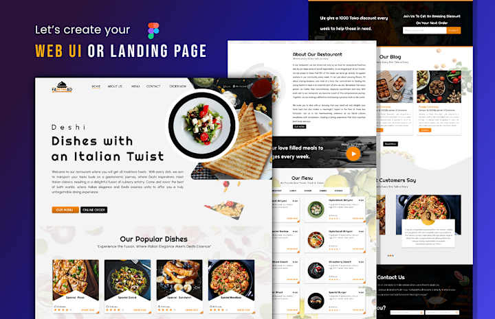 Cover image for RESTAURANT WEB UI DESIGN