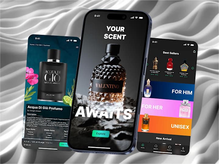 Cover image for Fragrance Shop / Mobile App - UI/UX Design