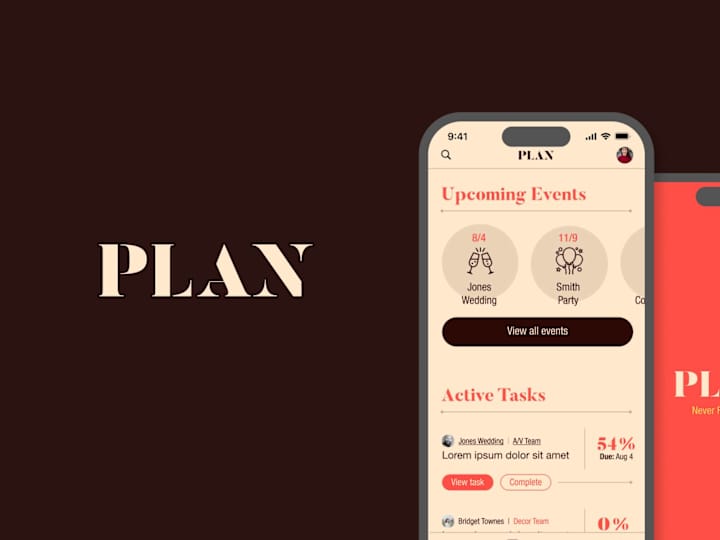 Cover image for PLAN: Event Planning App Design