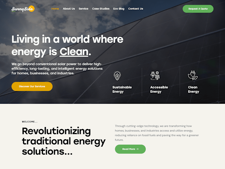 Cover image for Website Design for Sunny Side Eco