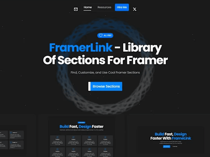Cover image for FramerLink - Library Of Sections For Framer