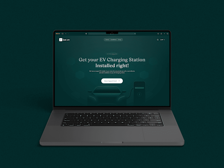 Cover image for ion ev: Electric vehicle chargers and installations