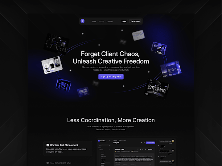 Cover image for AgencyDock: UI design for effortless agency workflow