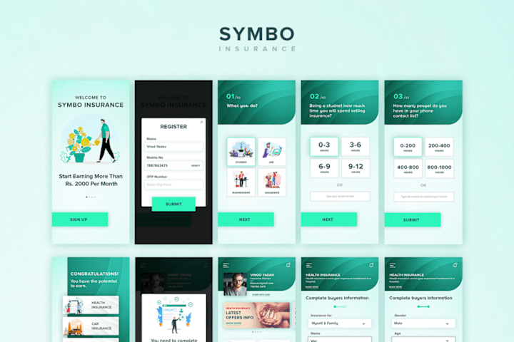 Cover image for Symbo Insurance Mobile App Deisgn