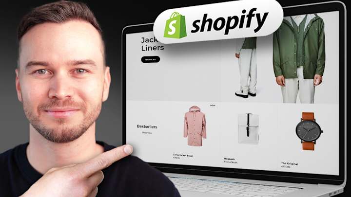 Cover image for Shopify Website Design Tutorial 2024 - Step by Step - YouTube