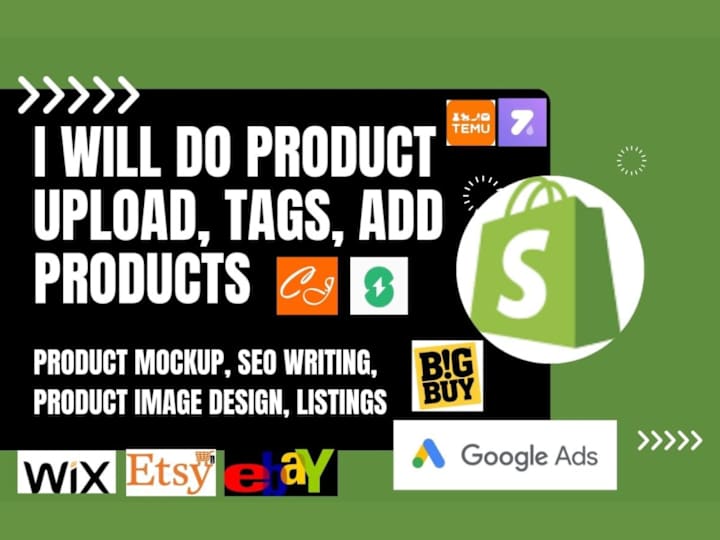 Cover image for I will upload add products do product listings seo writing