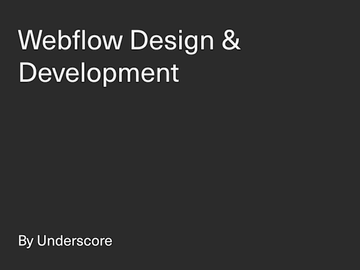 Cover image for Webflow Design & Development