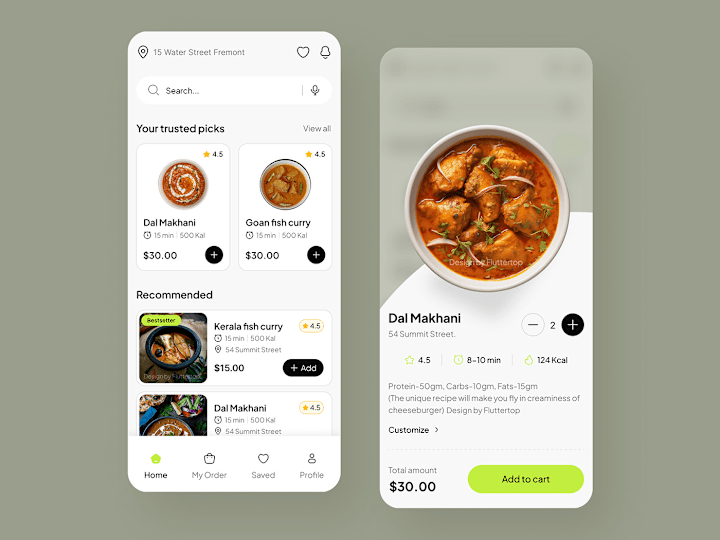 Cover image for Food App UI Design 