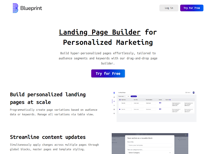 Cover image for Blueprint.io - Landing Page Builder & Marketing Automation Soft…