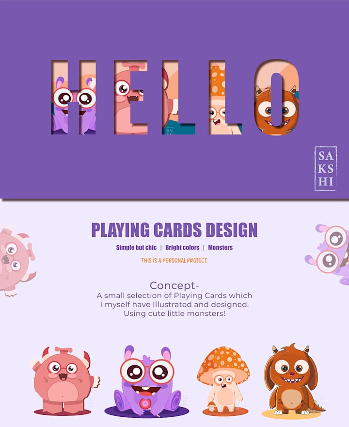 Cover image for Playing cards Illustrations (Cute Monster version) on Behance