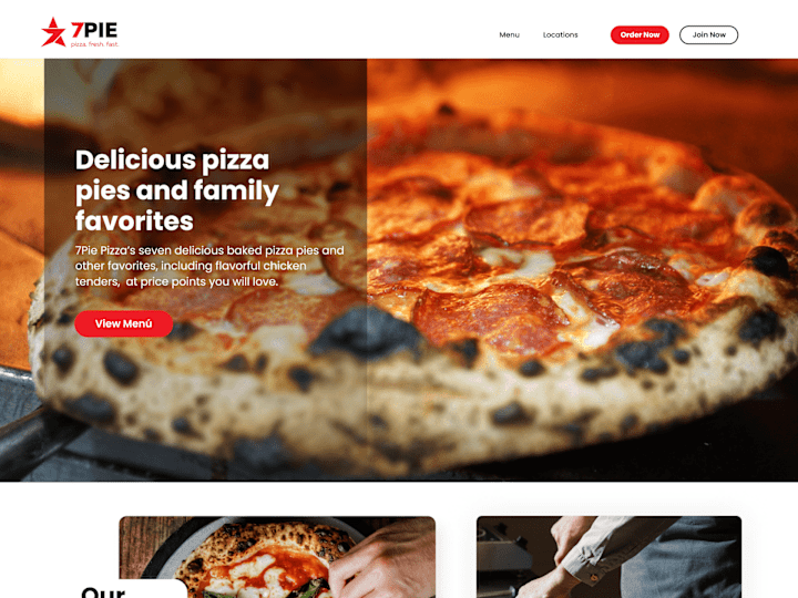 Cover image for 7pie pizza Landing Page design