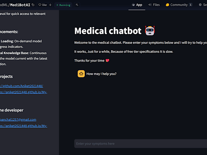 Cover image for 🤖 MediBot AI – AI-Powered Medical Chatbot