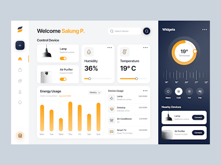 Cover image for Smart Home App, Website & Dashboard