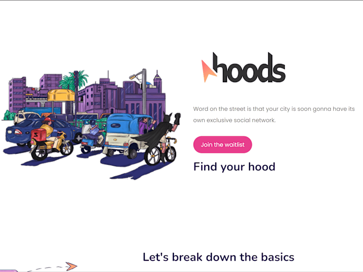 Cover image for Hoods Landing Page