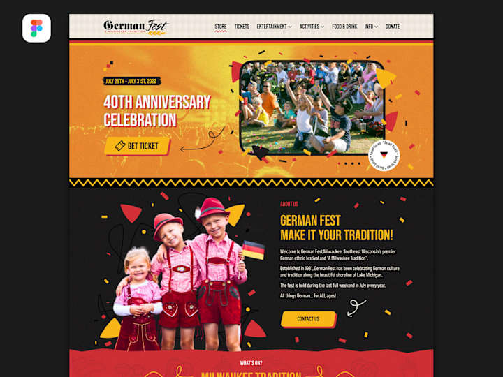 Cover image for Landing page for German Fest