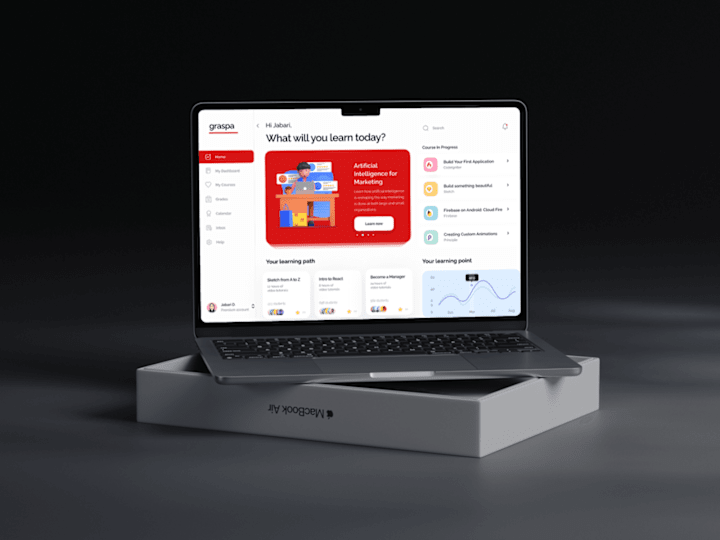 Cover image for Graspa Web LMS: UI/UX Case Study for EdTech