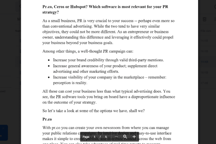 Cover image for Comparing Pr.Co, Ceros, and Hubspot for PR Professionals