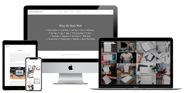 Cover image for Creative Promotions Website by Elementor