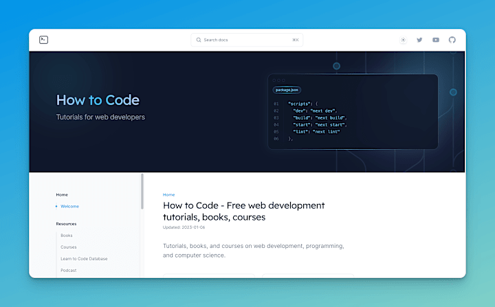 Cover image for HowToCode | Where I teach over 50,000 developers