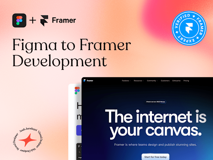 Cover image for Figma to Framer Website (AI Image work Optional)