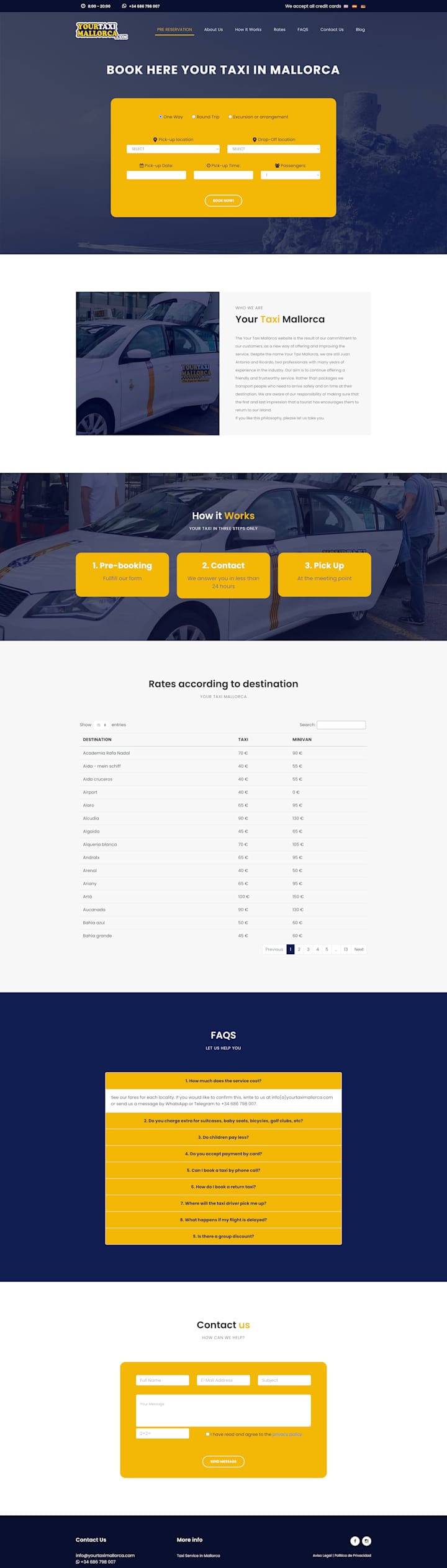 Cover image for Mallorca Modern Taxi Booking Website