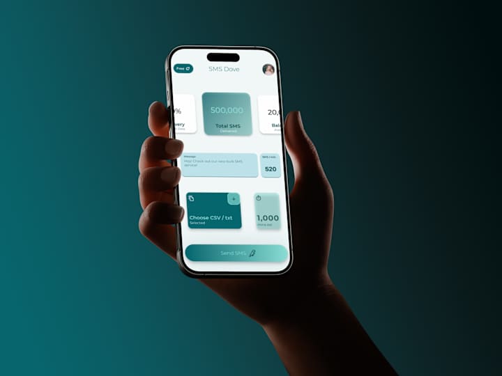 Cover image for SMS Dove — Marketing App Ui and Development