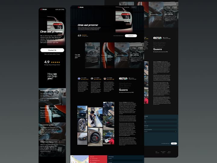 Cover image for Car Detailing Company Landing Page in Webflow