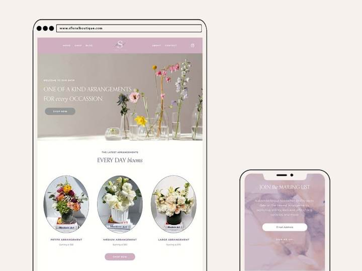 Cover image for S Floral Designs | Squarespace Website Design