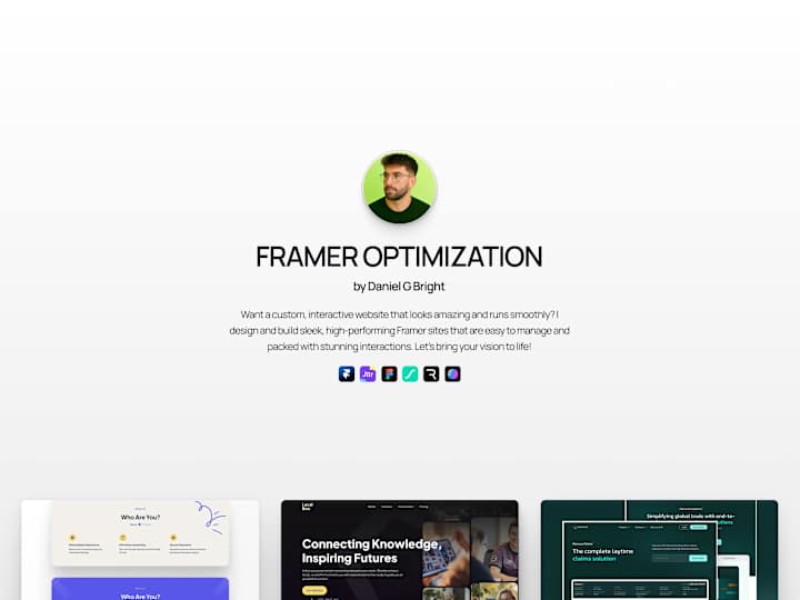 Cover image for Framer • Website Optimization