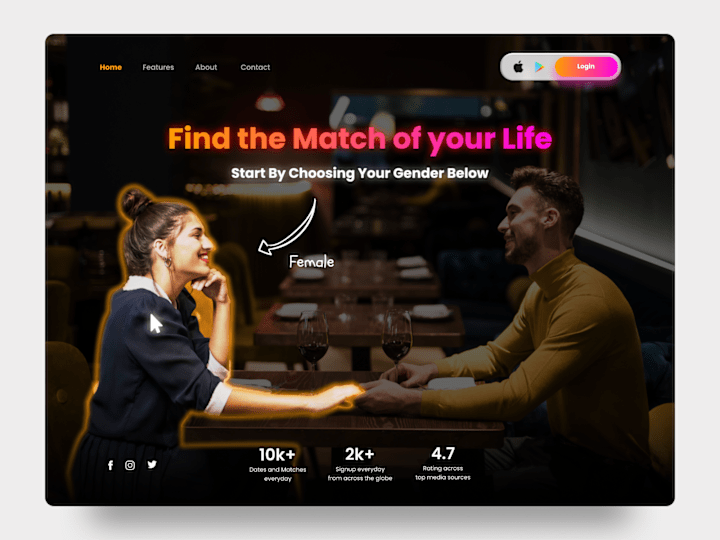 Cover image for Matchu - Dating App Landing Page