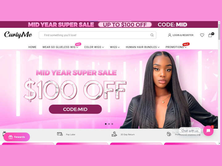 Cover image for CurlyMe Hair Official Site | Wear Go Glueless Wigs