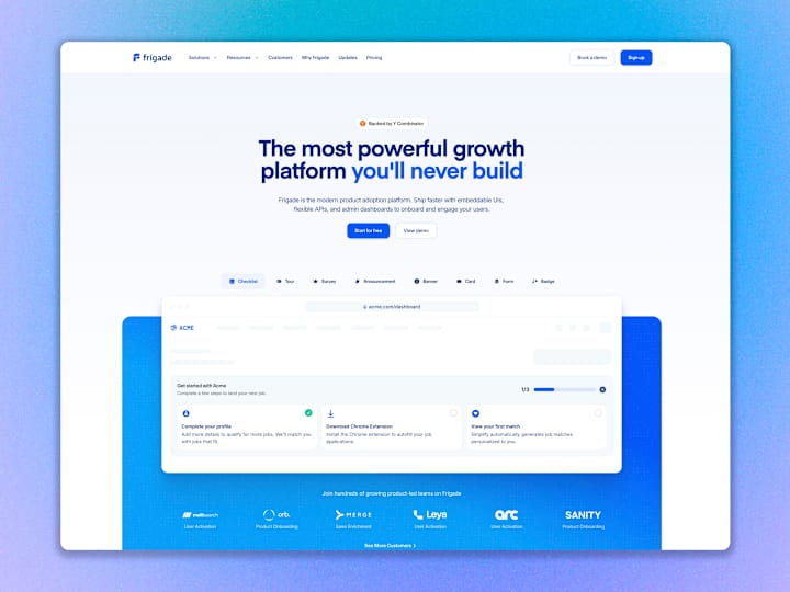 Cover image for 🪄 Frigade.com 🚀 Landing Page Framer Development 