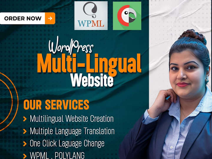 Cover image for translate wordpress website| multilingual website| wpml|polylang