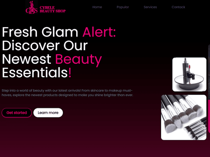 Cover image for Landing page for a beaty shop