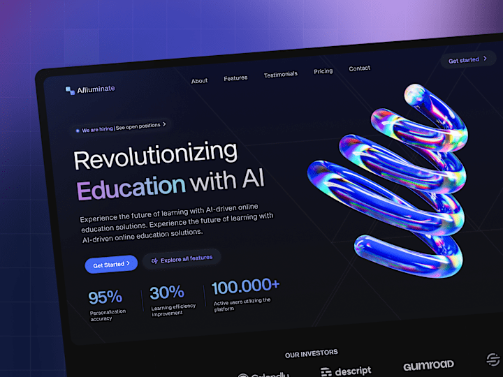 Cover image for Education with AI - Landing Page