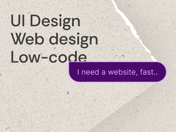 Cover image for Conception, design and low-code development of your new website.