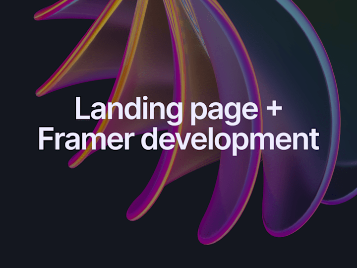 Cover image for Stunning Landing Page design & Framer Development