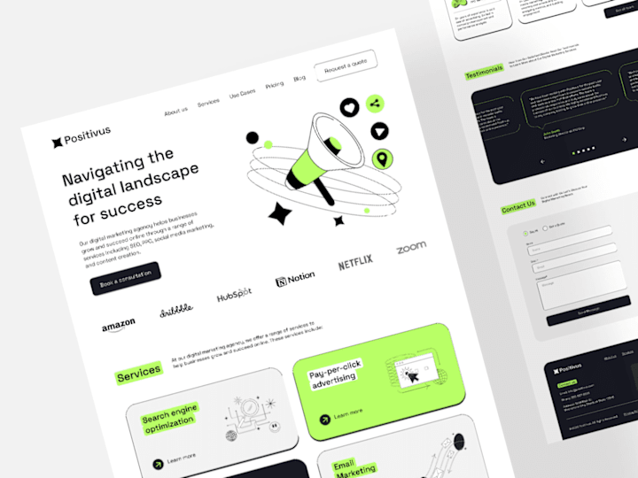 Cover image for Positivus | Figma to Webflow landing page Development