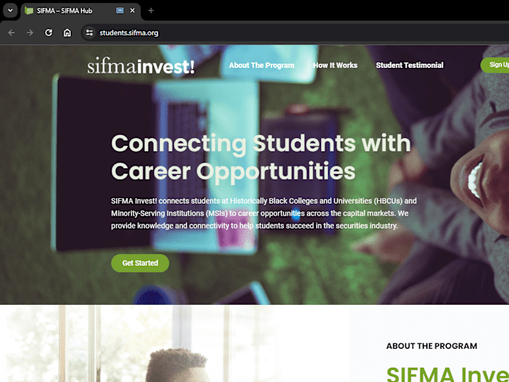 Cover image for Transformation of students.sifma using Elementor! 