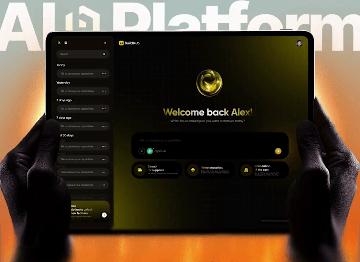 Cover image for AI BuildHub® – Landing page/SaaS platform & UI/UX Design