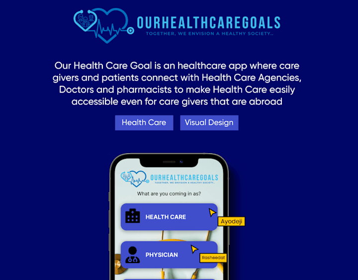 Cover image for Our Health Care Goals - An health tech App on Behance