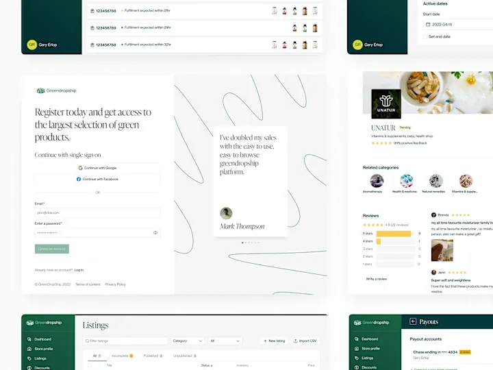 Cover image for GreenDropShip Platform – Product Design & Design System
